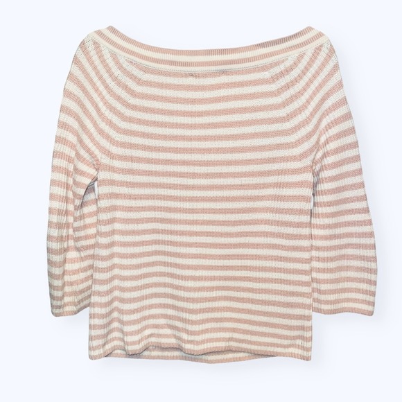 J. Crew Off-the-Shoulder Striped Sweater - Picture 3 of 6